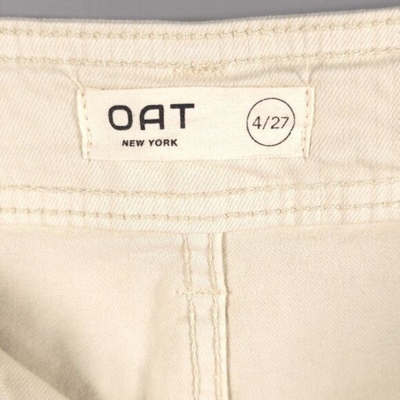 NWT OAT NEW YORK HIGH‎ RISE WIDE LEG Jeans Raw Hem Size 4/27 - Picture 9 of 16